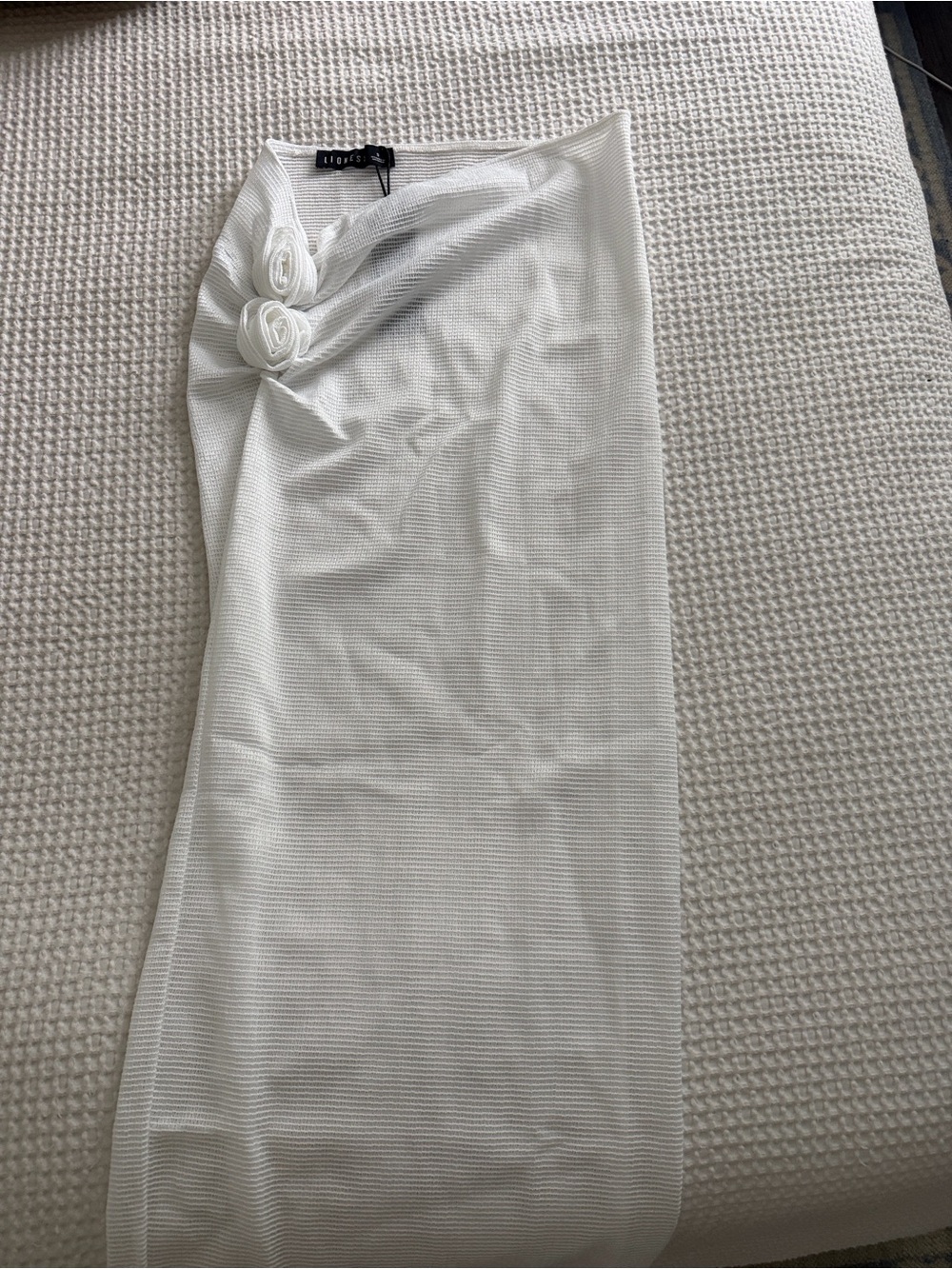 Lioness white rose maxi skirt coverup